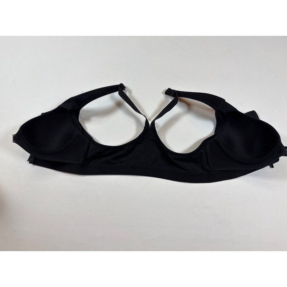 Victoria Sport Black Front Close Padded Sports Bra Crossover Style 32B (FF381) - Picture 5 of 5
